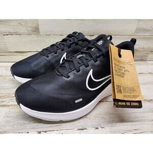 Nike Downshifter 12 Mens 7.5 Wide Black White Training Running Shoes DM0919-001